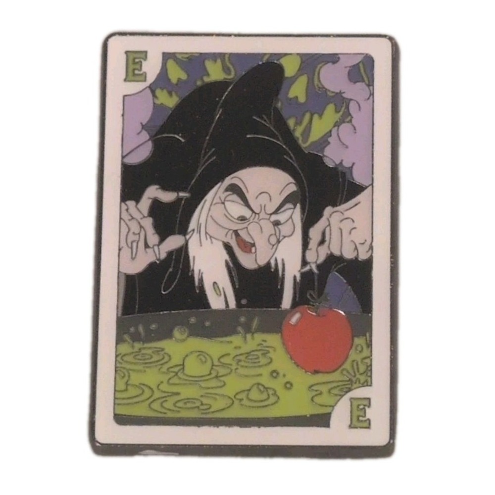 Loungefly Disney Villains Playing Card Pin Evil Queen Old Hag Snow White Pin